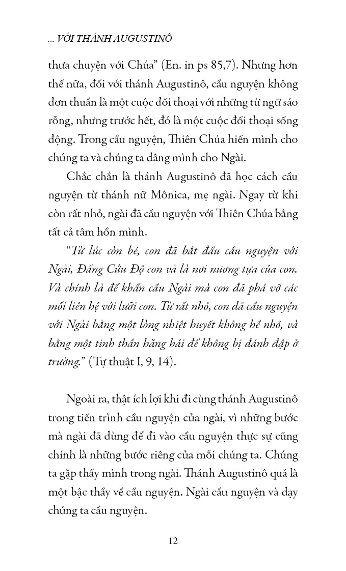 CẦU NGUYỆN 15 NGÀY VỚI THÁNH AUGUSTINÔ