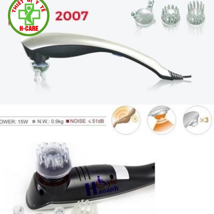 Máy Massage cầm tay 3 đầu King A-2007 - Dụng cụ mát xa toàn thân gọn nhẹ