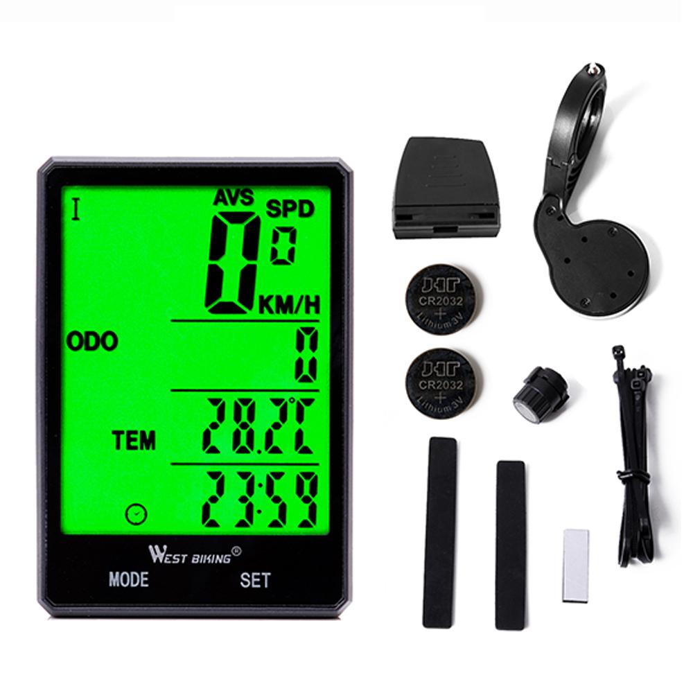 Đồng hồ đo tốc độ WEST BIKING màn hình lớn cho xe đạp 2,8 inch