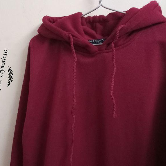 Áo hoodie nỉ đỏ đô Deep Red hoodie unisex