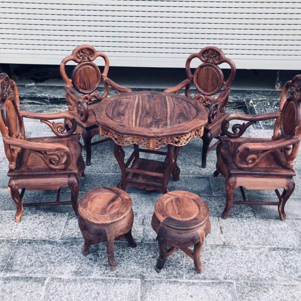 Bộ bàn ghế Guộc Nho bằng gỗ -BG100