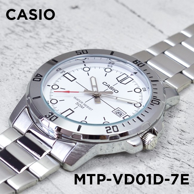 Đồng hồ nam dây thép không gỉ Casio MTP-VD01D-7EVUDF