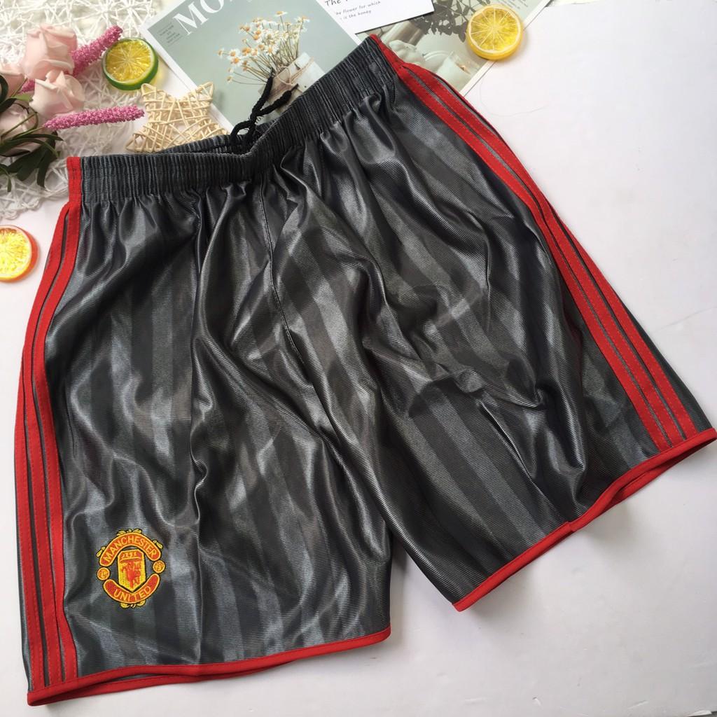 Quần đùi nam từ 60-75kg quần sọt thể thao mặc nhà thun bóng phối 3 sọc - QDN03