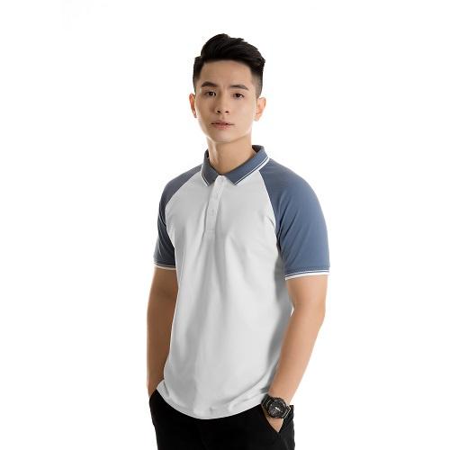 Áo polo nam ráp lăng phối bo sọc cotton cá sấu cổ bẻ tay ngắn PL07