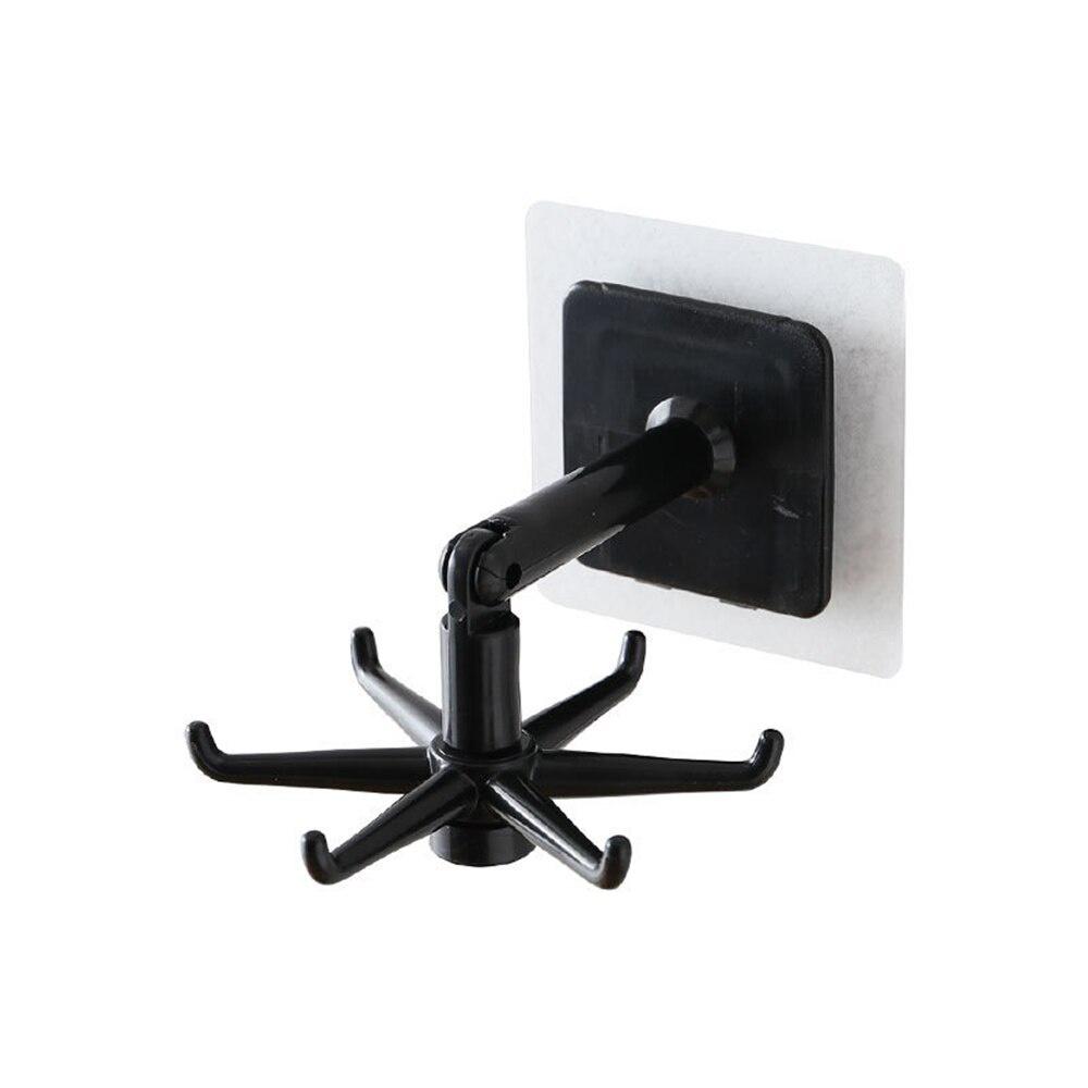 Punch-free Kitchen Rotate Storage Rack Cupboard Shelf Hanging Hook Organizer Closet Hanger Wardrobe Holder Kitchen Storage