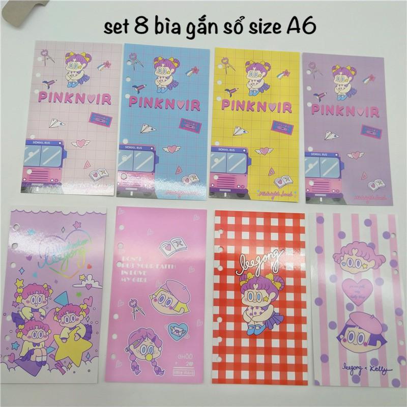 BỘ 8 BÌA VÀ BOOKMARK GẮN SỔ