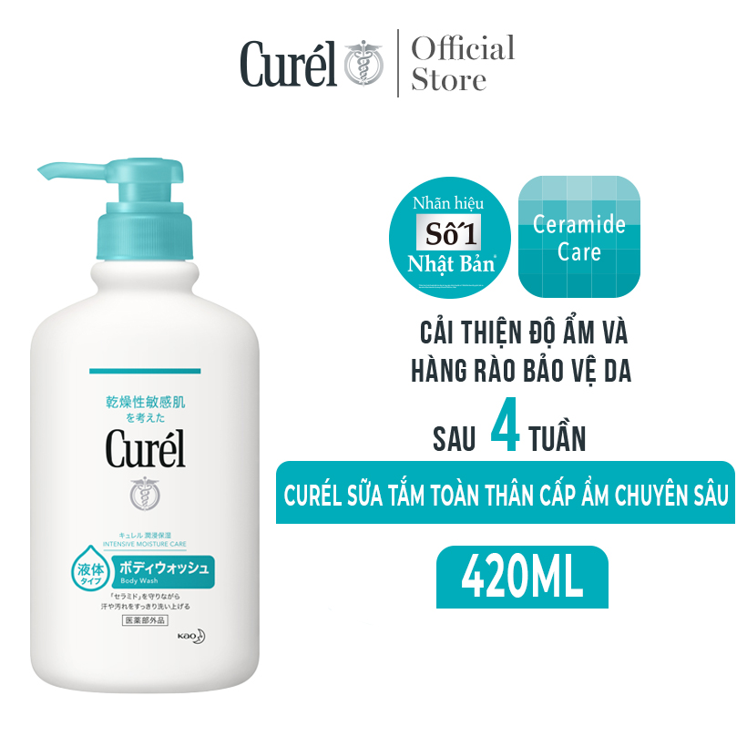 Sữa Tắm Toàn Thân Cấp Ẩm Chuyên Sâu Curel Intensive Moisture Care Body Wash (420ml)