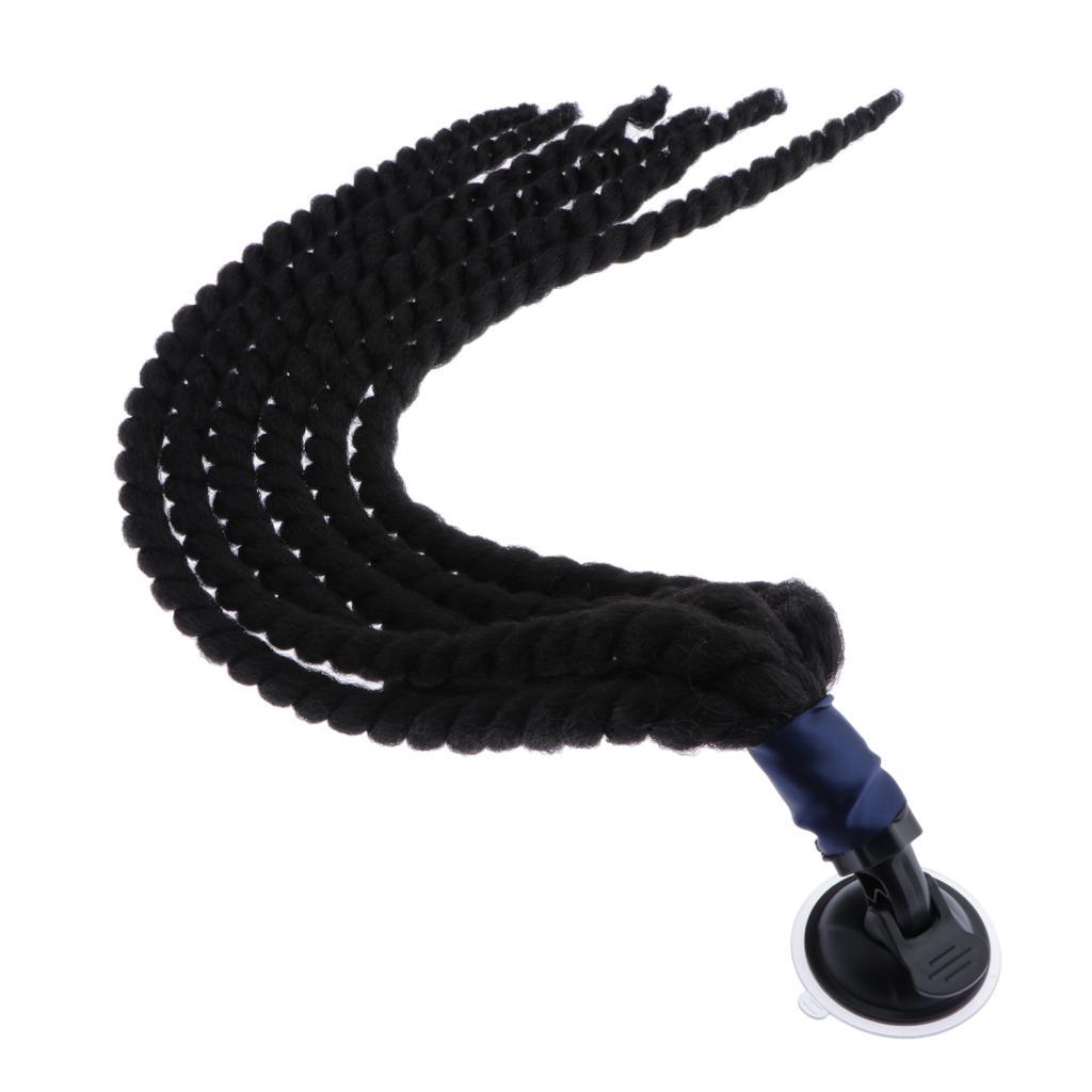 Helmet Pigtails Braids Ponytail Wig Hair for Motorcycle Motor Bike