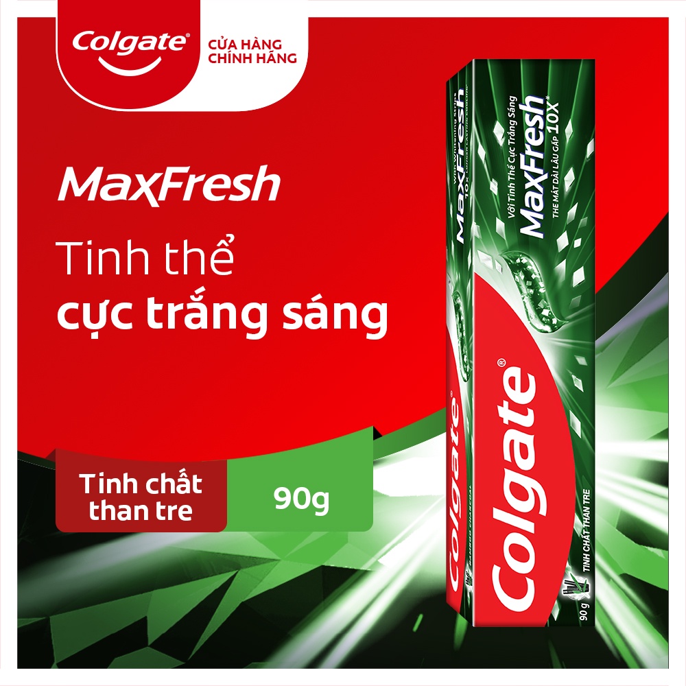 Hình ảnh Kem đánh răng hơi thở thơm mát và làm trắng răng Colgate Maxfresh Bamboo Charcoal 90g