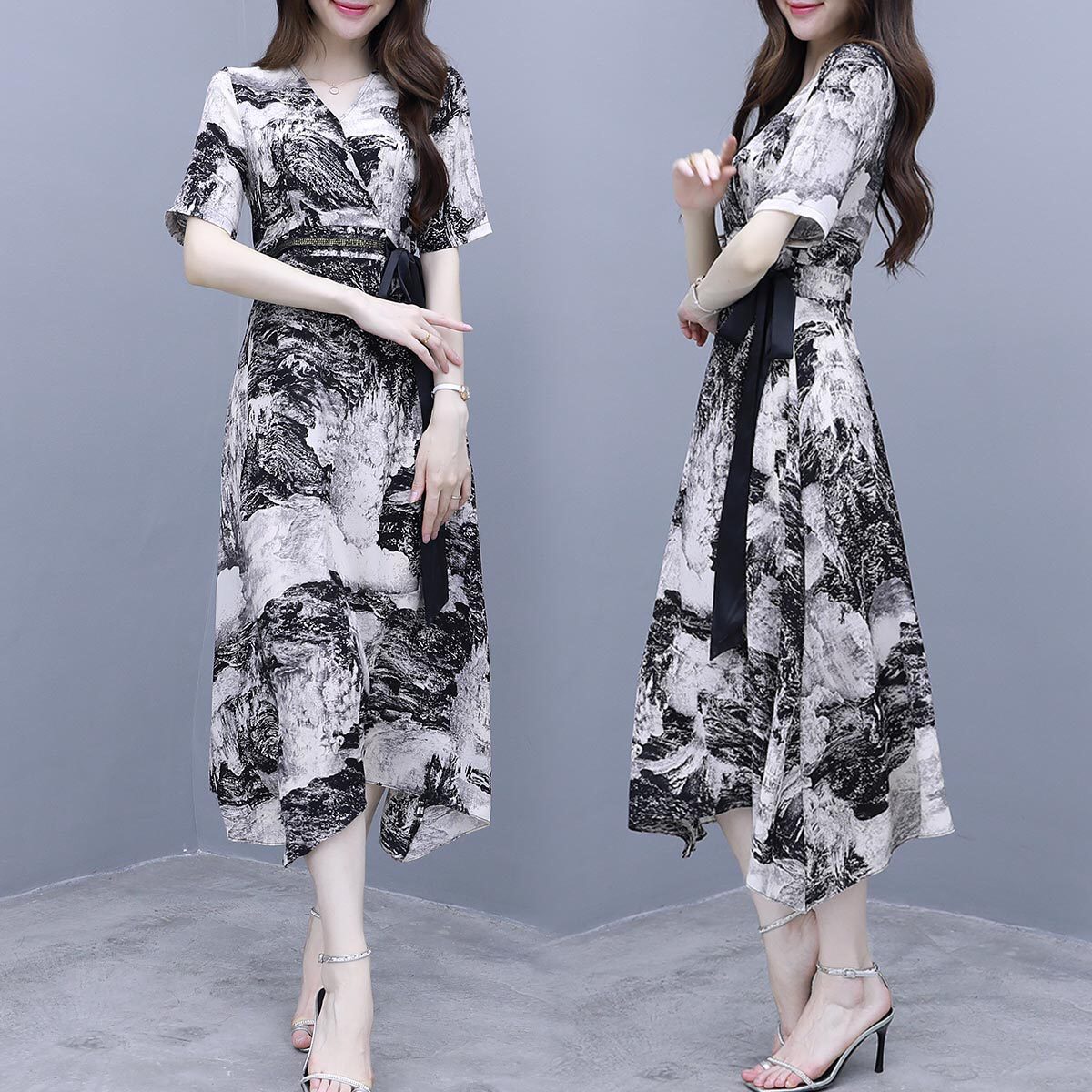 ĐẦM XOÈ HOẠ TIẾT DÂY NƠ ĐEN