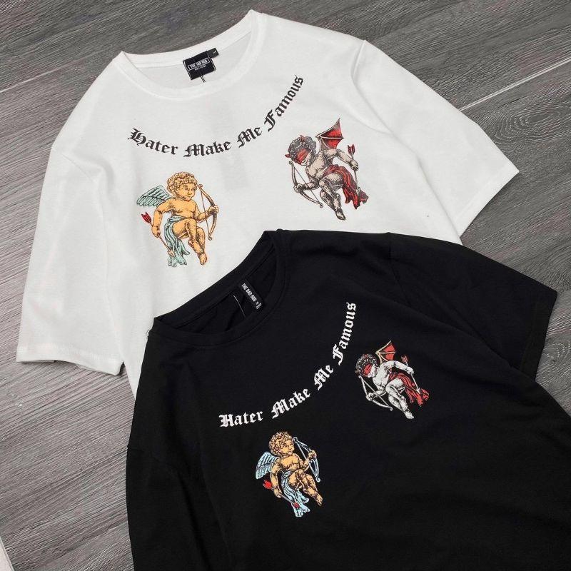 Áo thun thiên thần áo thun tay lỡ Hater the bad god
