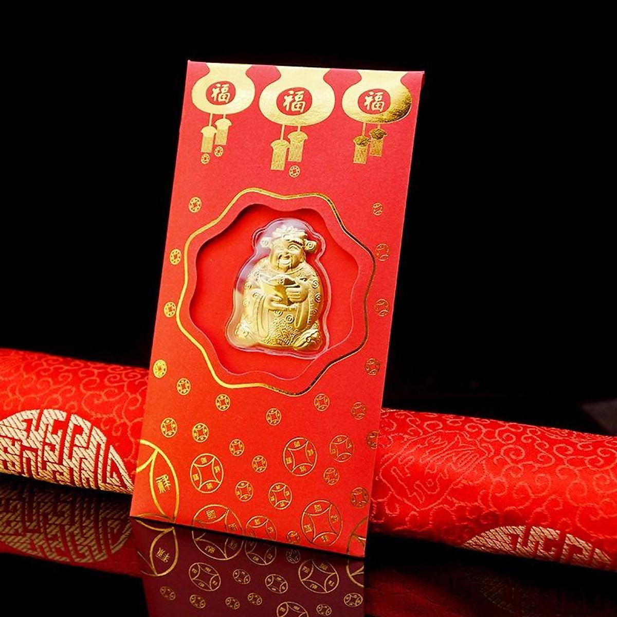 Bao Lì Xì Thần Tài Vàng Quà Tặng ĐÀI LOAN