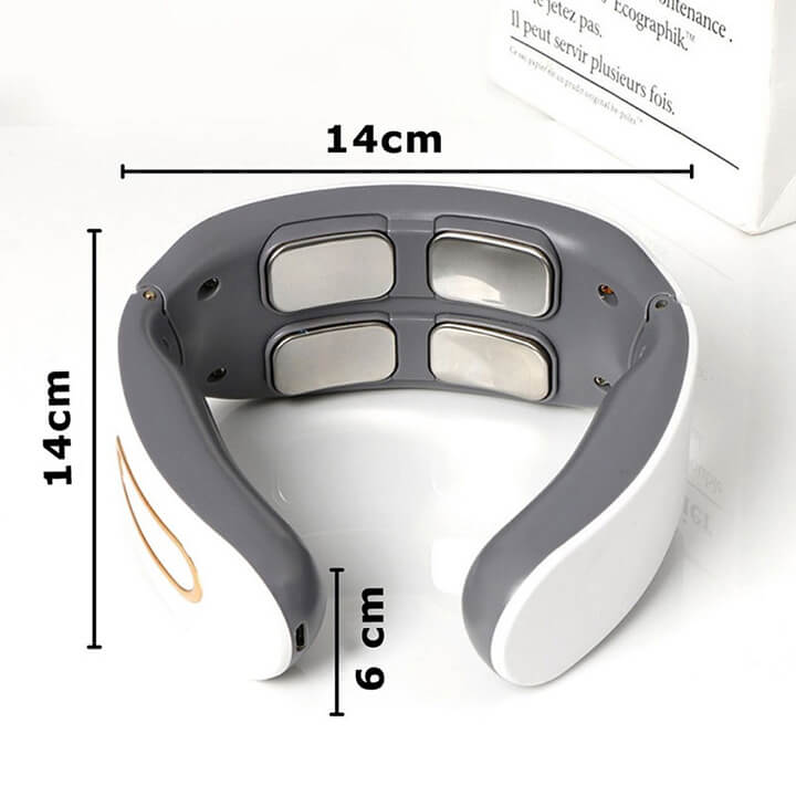 Máy massage cổ vai gáy 3D cao cấp ứng dụng xung điện matxa 6 chế độ, 9 mức cường độ, máy mát xa đốt sống cổ 4 đầu tiếp xúc
