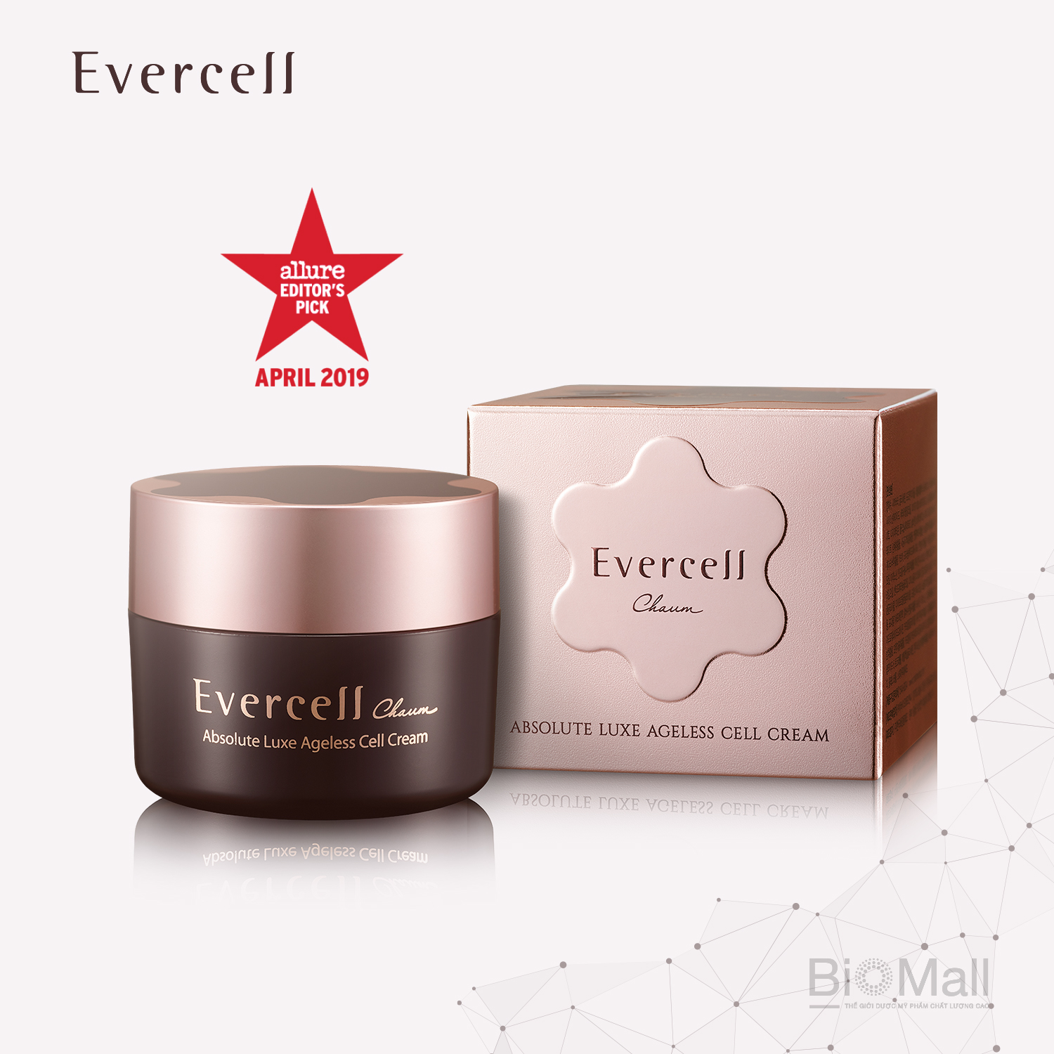 Kem nuôi dưỡng tái tạo Tế bào gốc EVERCELL Chaum Absolute Luxe Ageless Cell Cream 50ml