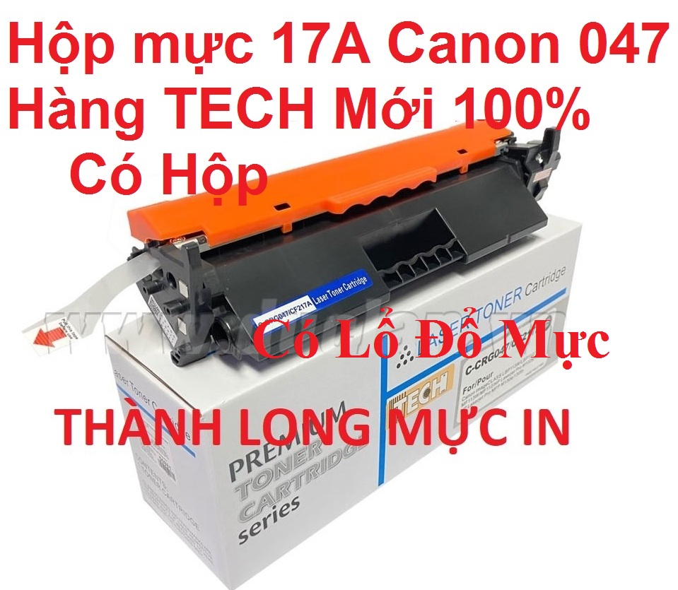 Hộp mực 17A 047 -CÓ LỔ ĐỔ MỰC- HP Pro M102a/M102w/M130a/M130nw/M130Fn/M130fw - Mực in Canon MF113W  113W Mf112