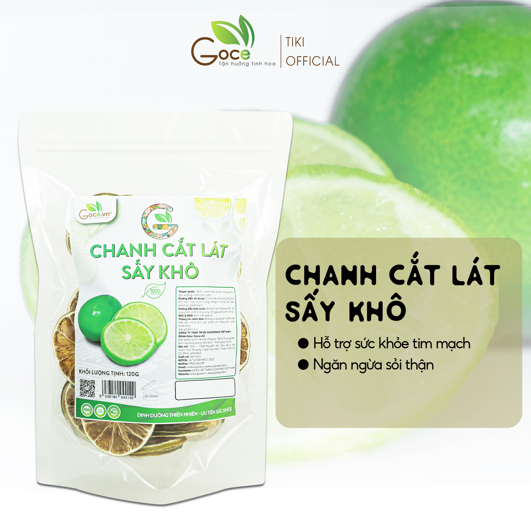 Chanh cắt lát sấy khô Goce - 120g