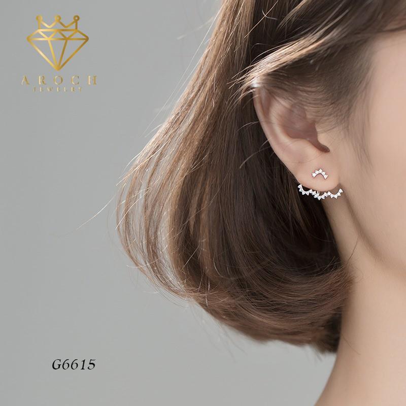 Khuyên tai bạc Ý s925 hình đám mây G6615- AROCH Jewelry