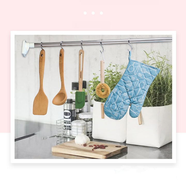 Thanh treo inox cao cấp không cần khoan tường, siêu chắc chắn, khả năng chịu tải cao HT07