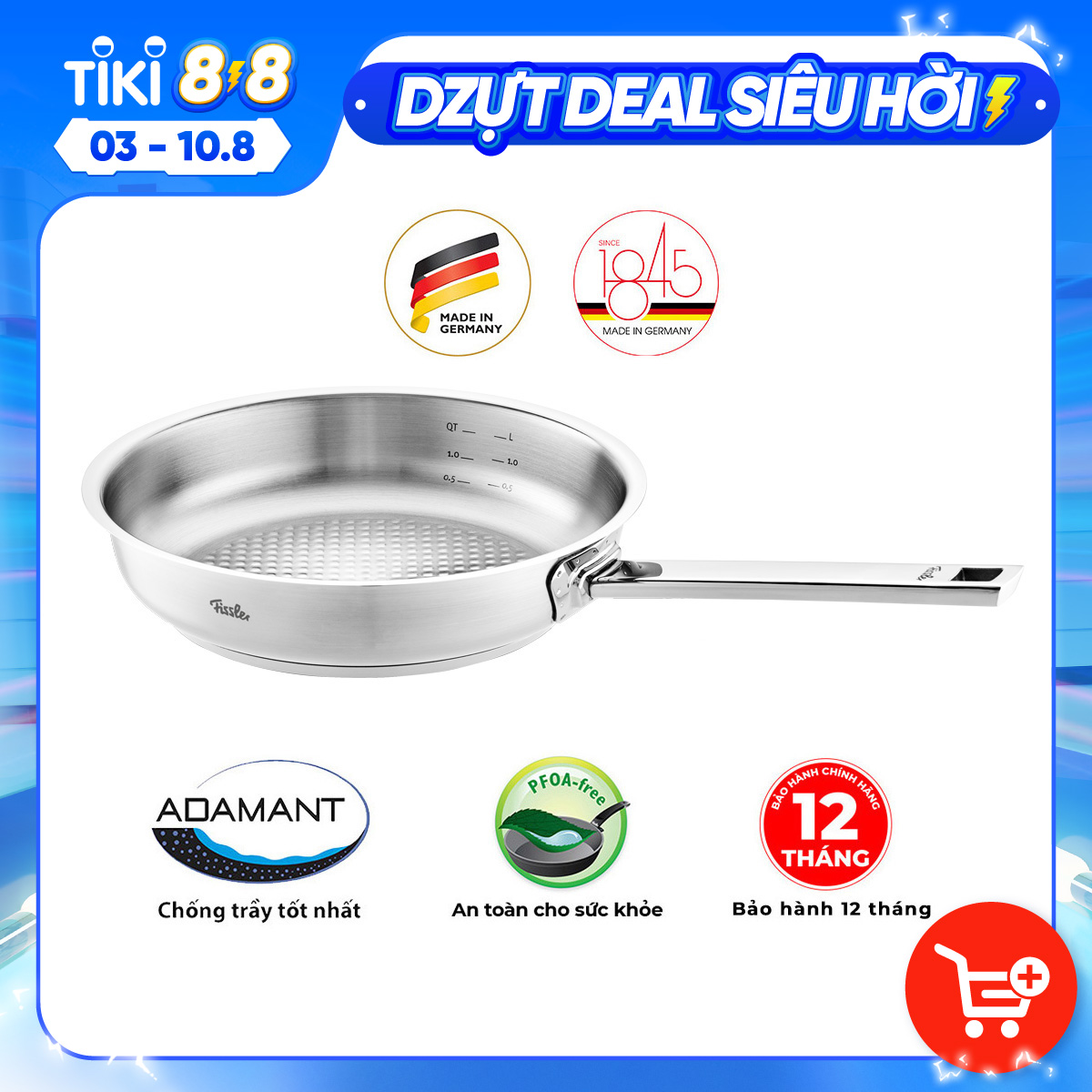 Chảo inox Fissler Original Pro size 24cm Hàng chính hãng