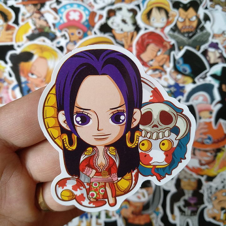 Bộ Sticker dán cao cấp chủ đề ONE PIECE - LUFFY - Dùng dán Xe, dán mũ bảo hiểm, dán Laptop...