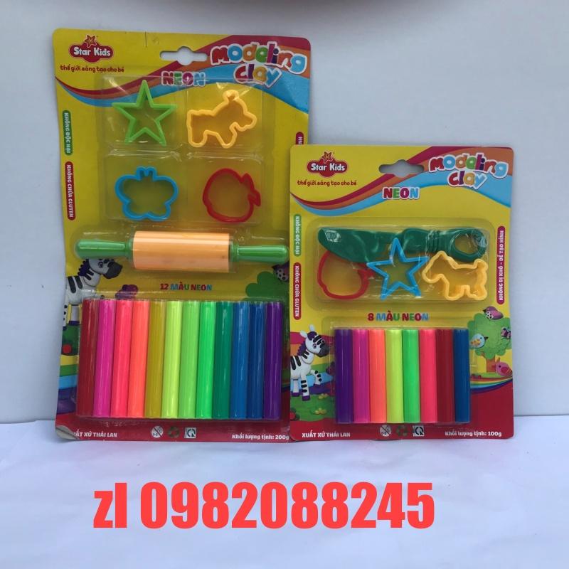 Đất Sét Nặn star kids 8 -12-16 màu neon(Xuất Xứ Thái Lan)