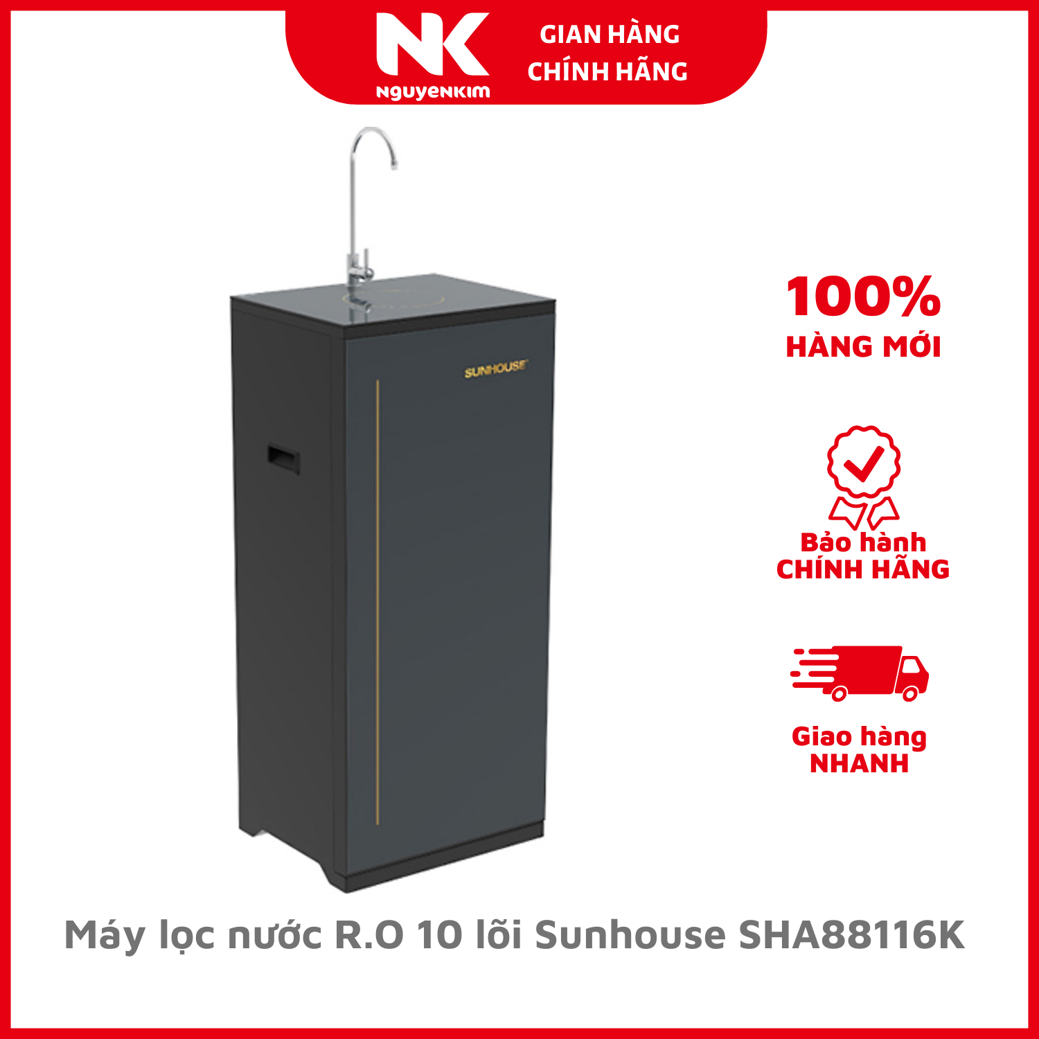 Máy lọc nước R.O 10 lõi Sunhouse SHA88116K - Hàng chính hãng