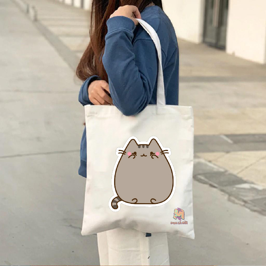 Túi Tote in hình chủ đề Pusheen