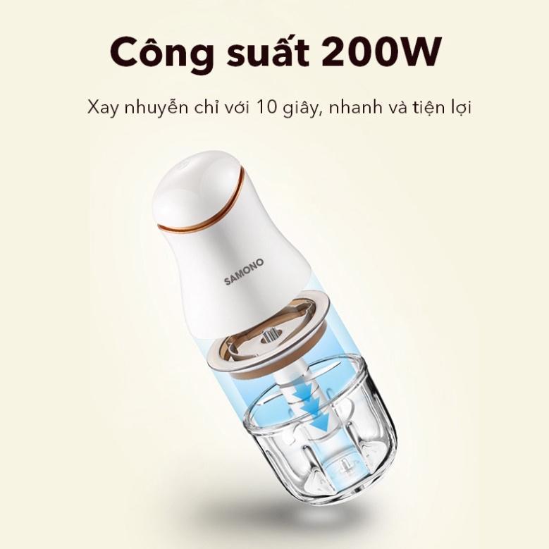 Máy xay thức ăn đa chức năng SAMONO SW099, xay thịt tỏi ớt năng suất 200W - Hàng chính hãng