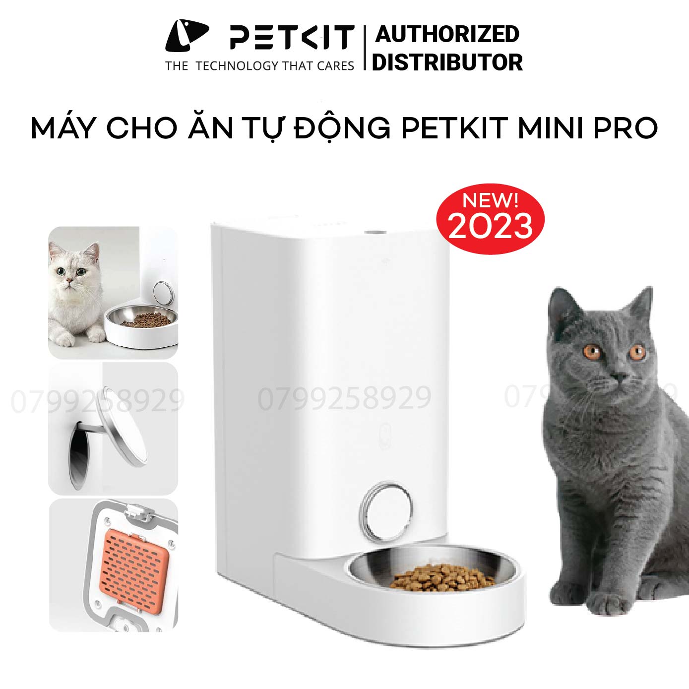 Máy Cho Mèo Ăn Tự Động Petkit Mini Pro, Máy Nhả Hạt Petkit Fresh Element Mini Pro