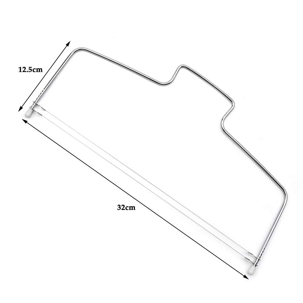 2pccs Glate Steel Cắt bằng thép không gỉ, với giá đỡ bánh bằng thép không gỉ cho bánh cấp, bánh điều chỉnh hai dây, cắt dây cắt dây, lát cắt bạc, lát bạc