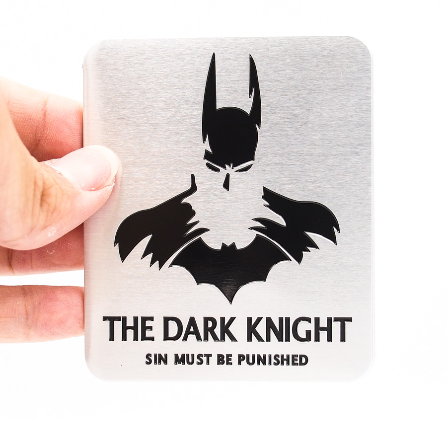 Batman The Dark Knight hình vuông - Sticker hình dán metal kim loại