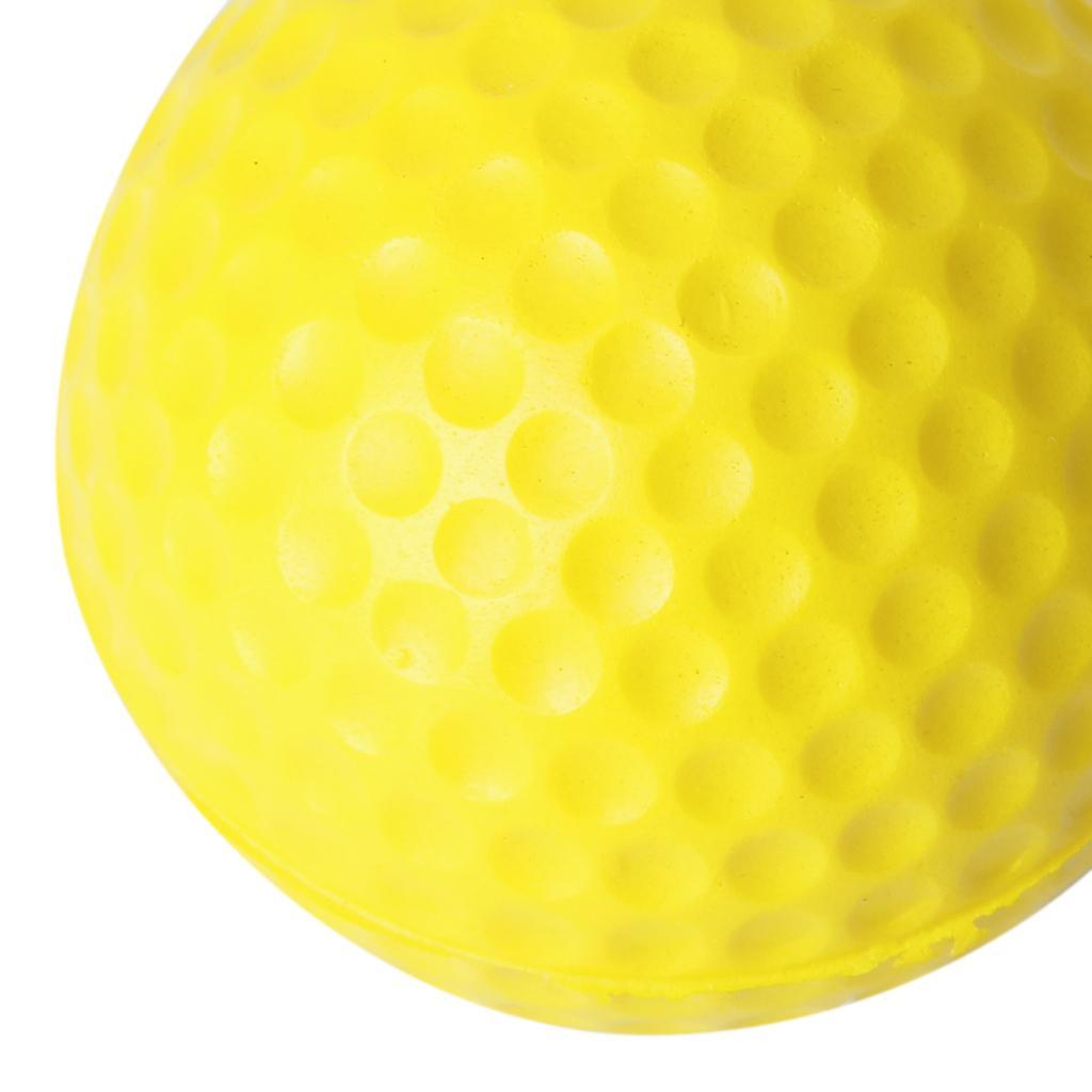 10 Pieces PU Golf Balls Soft Foam Golf Training Ball with Portable Mesh Nets Bag Black, can hold 50 Golf Balls