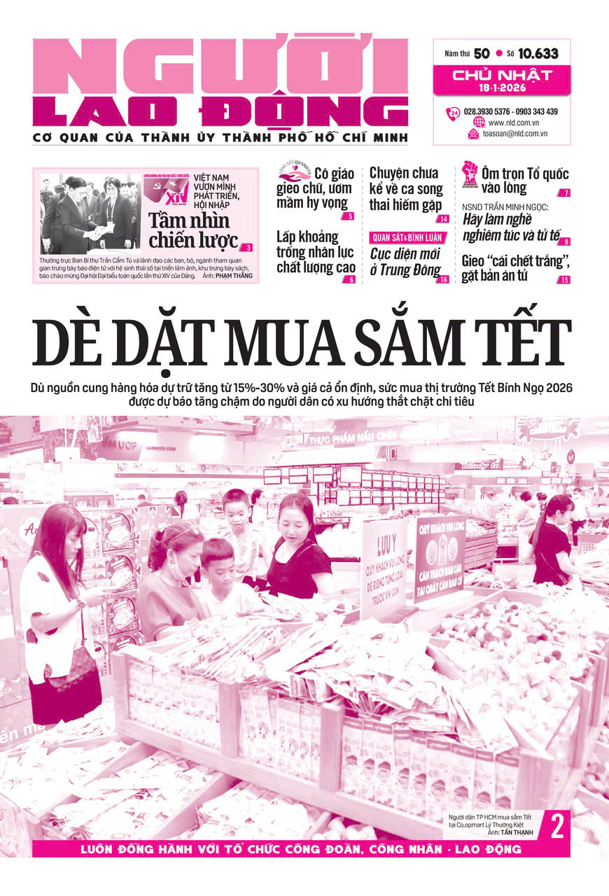Nhật báo Người Lao Động từ ngày 12-01-2026 đến 18-01-2026