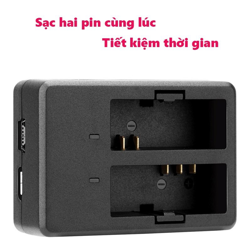 Dock Sạc Pin Đôi Kèm Cáp Cho Camera Hành Trình Sjcam SJ7 - Hàng Chính Hãng