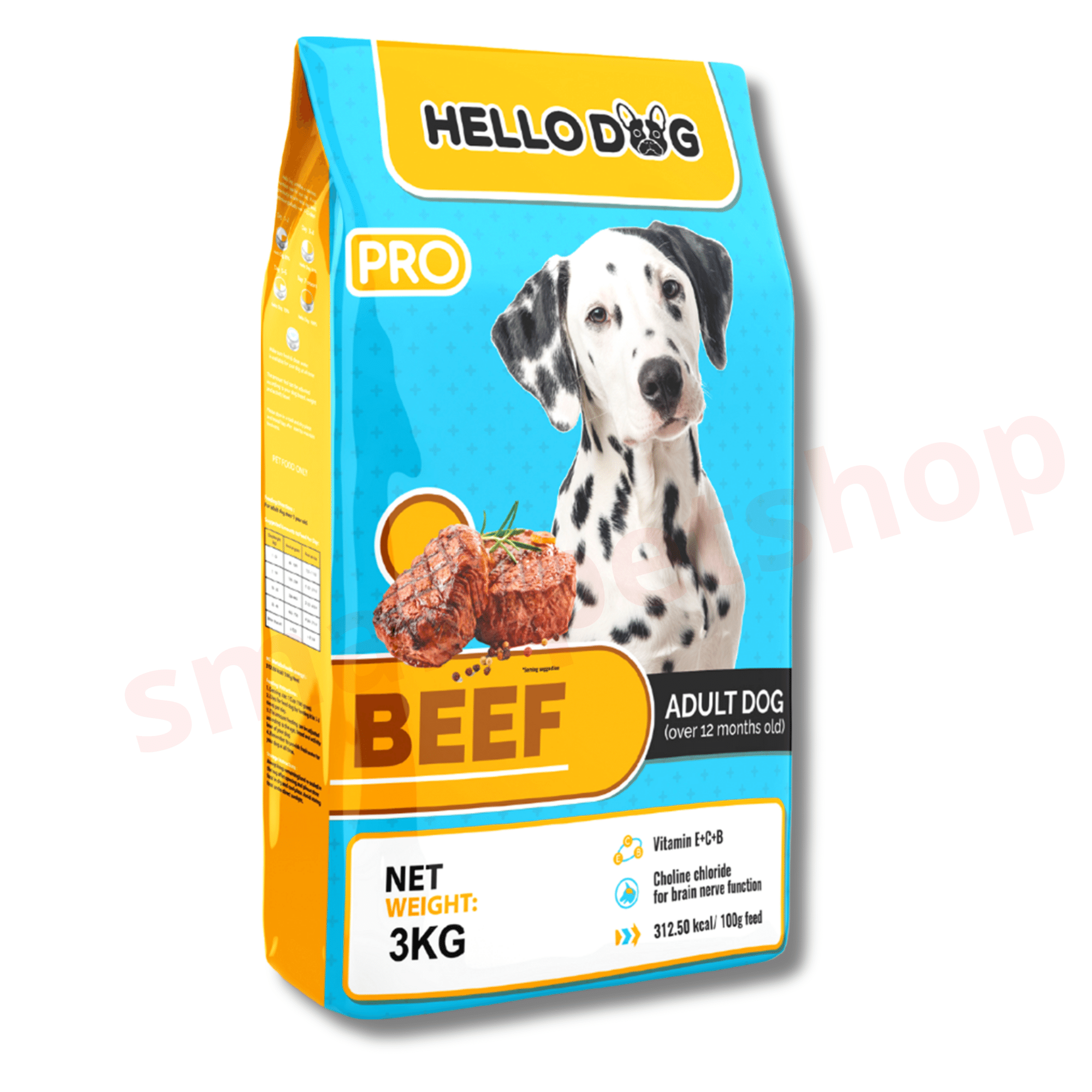 Thức Ăn Cho Chó Hello Dog Vị Bò Nướng 3Kg