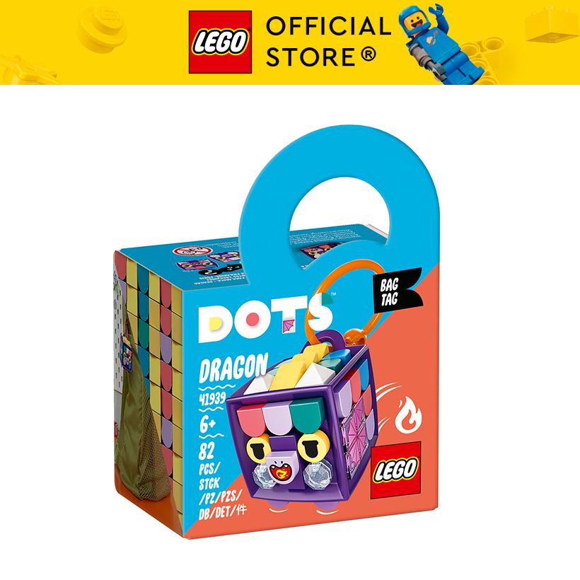 LEGO DOTS 41939 Phụ kiện móc khóa rồng con  (82 chi tiết )