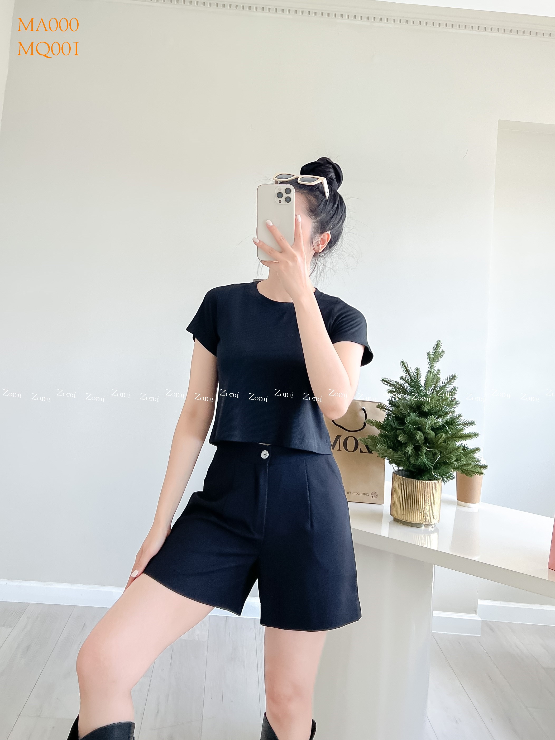 Áo thun nữ croptop tay ngắn dễ thương thiết kế Zomi MA000