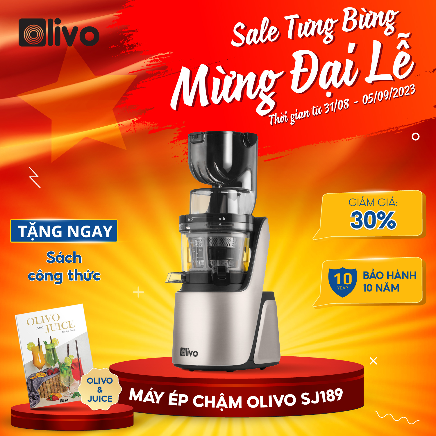 Máy Ép Trái Cây Olivo Sj 189-hàng chính hãng