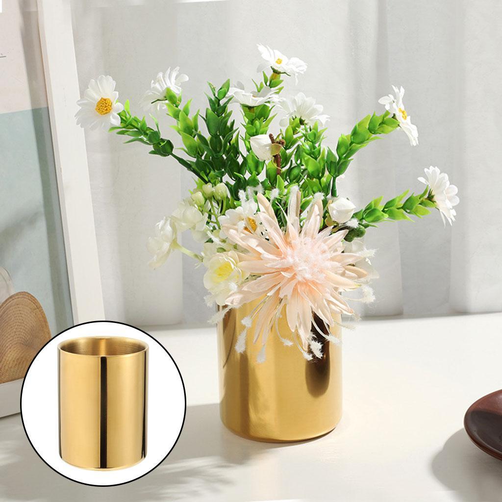 Pen Holder Cylinder Makeup Brush Cup Round Stationery Container