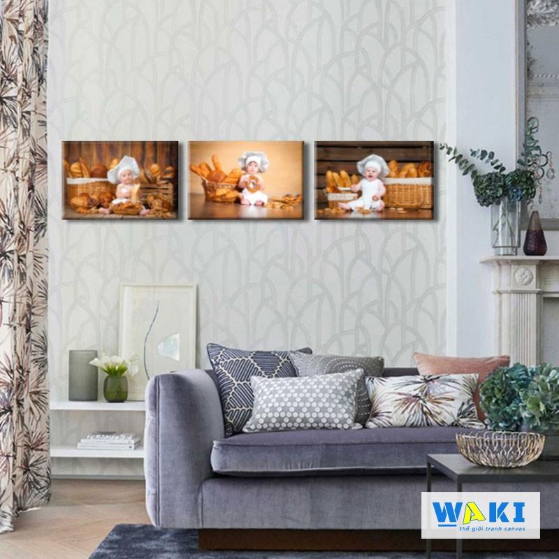 Bộ 3 tranh canvas gia đình – W58