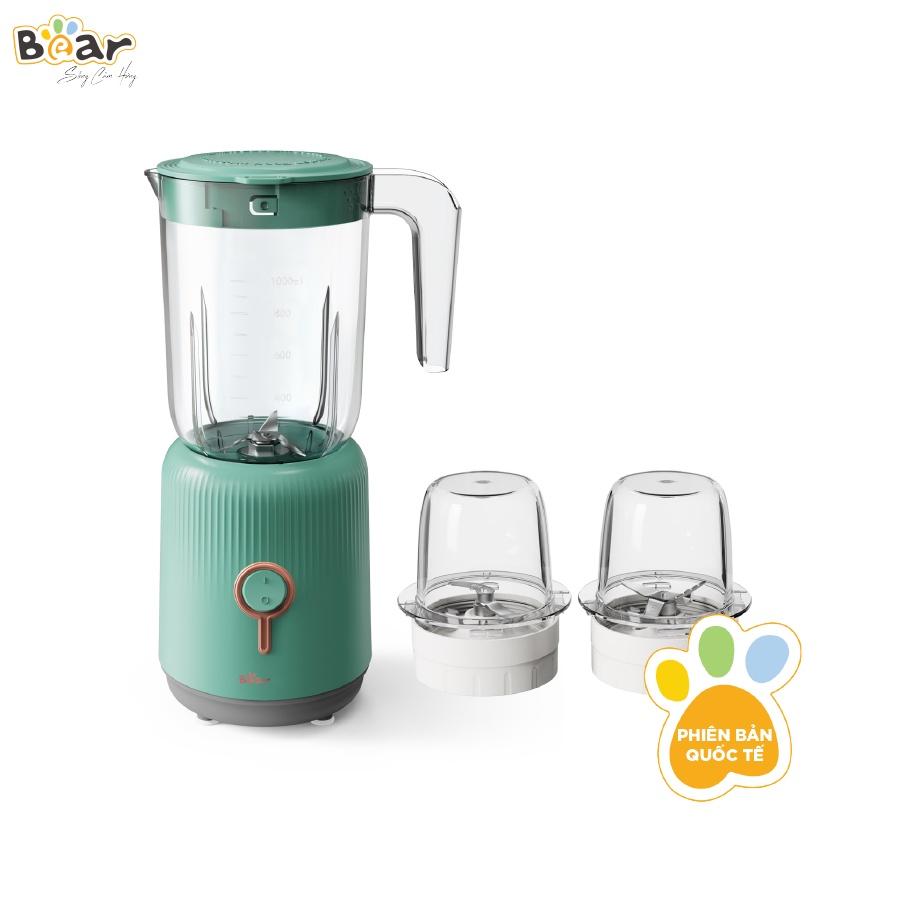 Máy xay sinh tố 3 cối 3 in 1 đa năng Bear LLJ-C10P1 (BL-B10V2), xay thịt, thực phẩm đa năng , bảo hành chín hãng 12 tháng - Hàng chính hãng