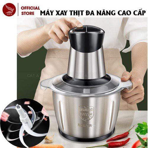 Máy Xay Thịt Inox 304 2L Siêu Mạnh Mẽ Sang Trọng, Xay Tất Tần Tận Nghiền Nát Mọi Thứ - Hàng Chất Lượng