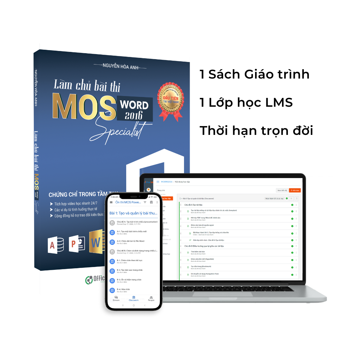 [DỌN KHO] Làm chủ bài thi MOS Word 2016 Specialist (Kèm video bài giảng) - tinhocmos