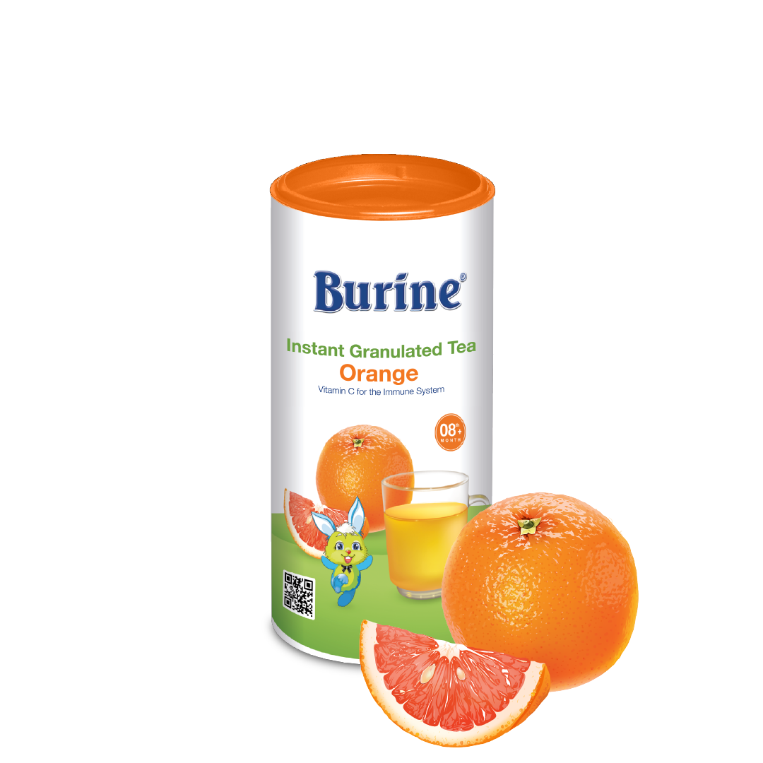 Trà cốm hoa quả Burine dinh dưỡng dành cho bé - Vị Cam Nam Mỹ giúp hỗ trợ giảm viêm nhiễm, tăng cường đề kháng