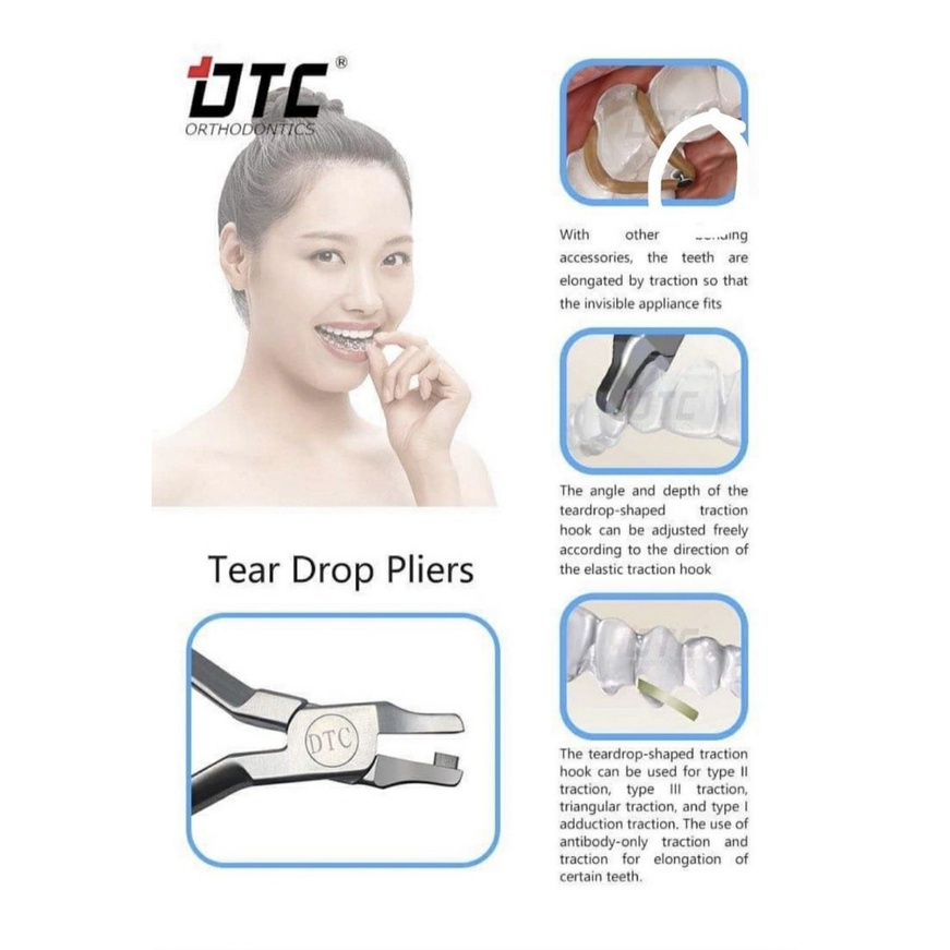 Kềm cắt giọt nước Tear Drop_DTC (CLEAR COLLECTION - TEAR DROP PLIER)_Dùng trong nha khoa_ chỉnh nha [Ảnh thật] [Chính hãng]