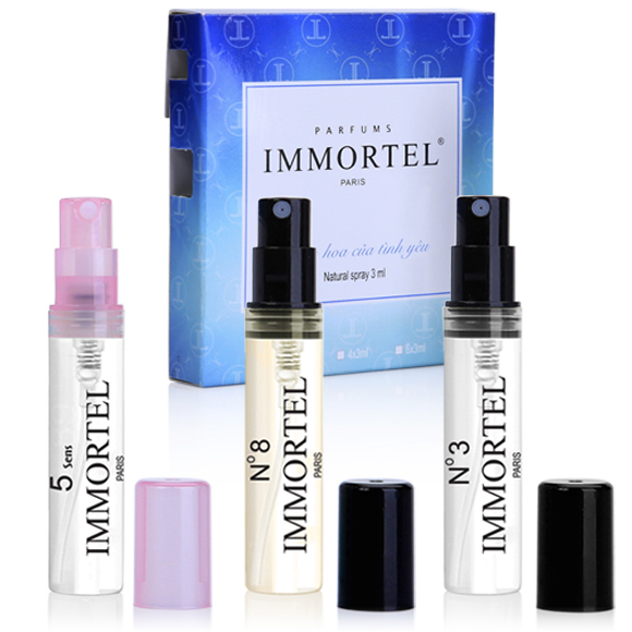 Nước Hoa IMMORTEL PARIS - Hộp Set1-3 chai xịt 3ml :  - Eau De Parfum