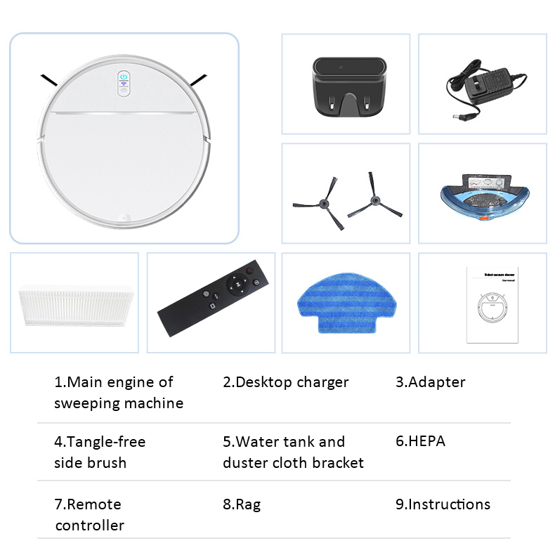 Robot hút bụi lau nhà Takdir V32S TDV3-2s_WHE - Hàng chính hãng