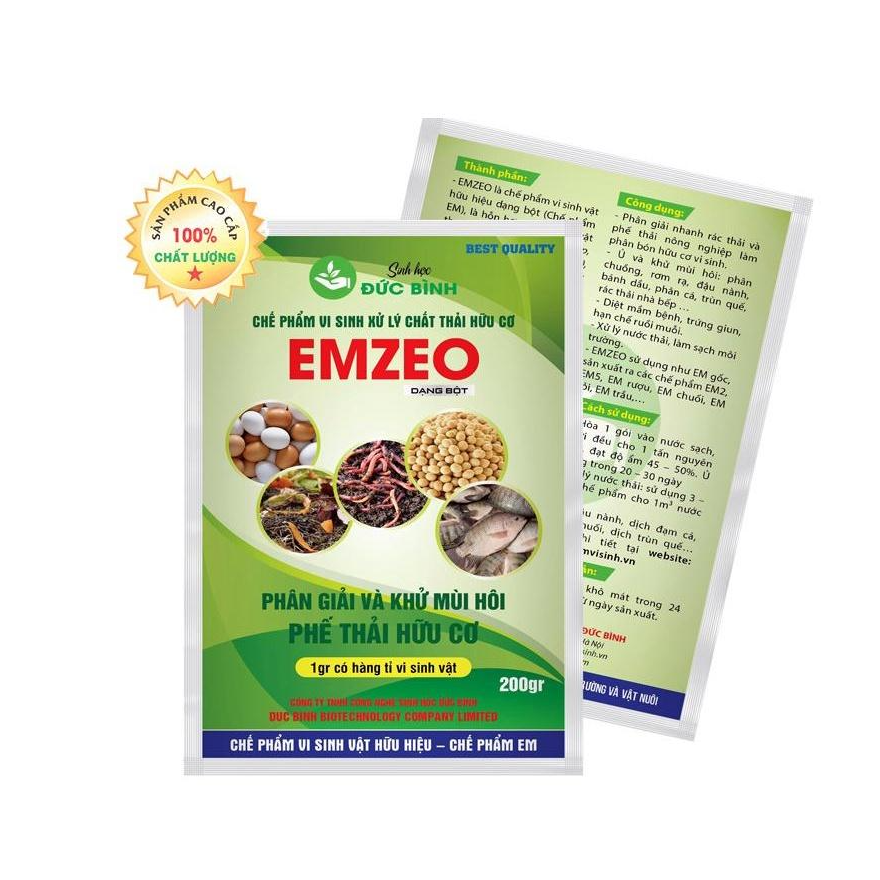 EMZEO 200G GIÚP PHÂN GIẢI VÀ KHỬ MÙI HÔI PHẾ THÁI HỮU CƠ -NHANH HIỆU QUẢ