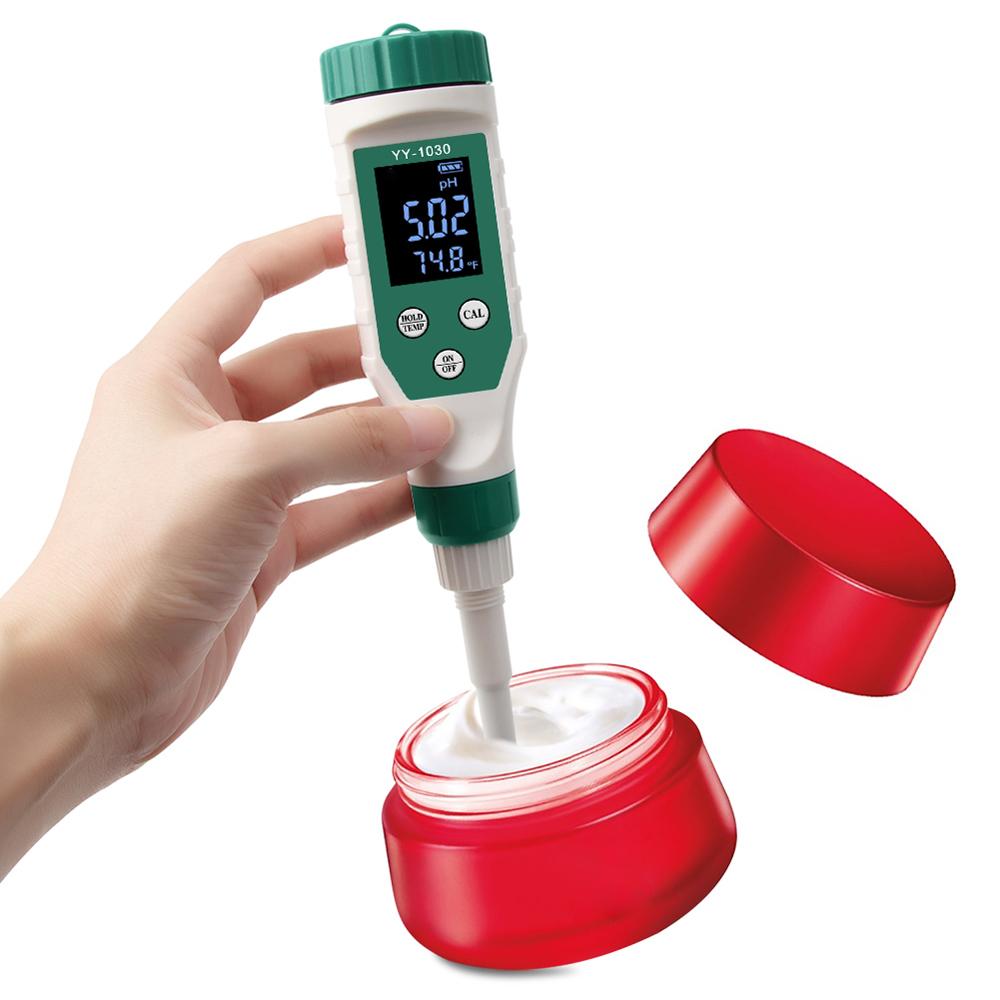Digital Food 0.00-14.00 PH Meter High Accuracy Sensors Intelligent Temp Acidity Tester BT Mobilephone APP Control for Brewing Fruit Cheese Meat Canning
