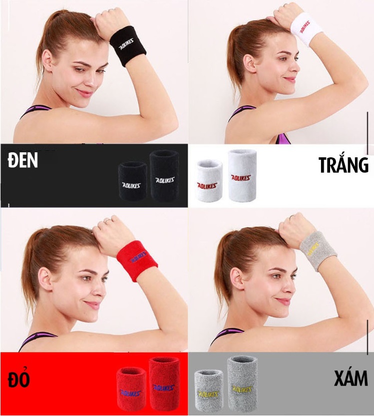 Băng cổ tay thấm mồ hôi cao cấp Aolikes - Tom Sport